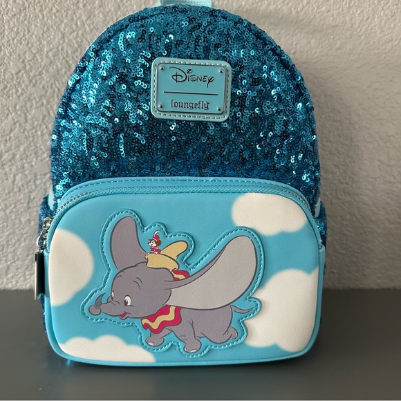Loungefly Dumbo Sequin Exclusive Mini Backpack NWT